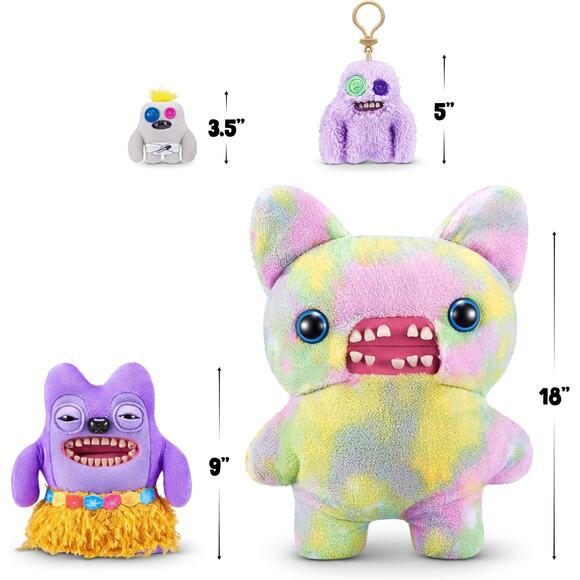 ZURU Vacay Vibes Greedy Grinner Plush Purple Ugly Monster Collectible Toy - Picture 3 of 8